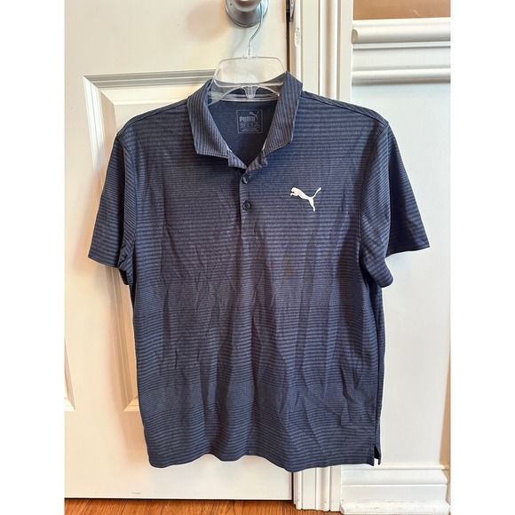 BOY'S KIDS Puma Dry Cell short sleeve ATHLEIC GOLF/ TENNIS POLO Gray size XL - Picture 1 of 8